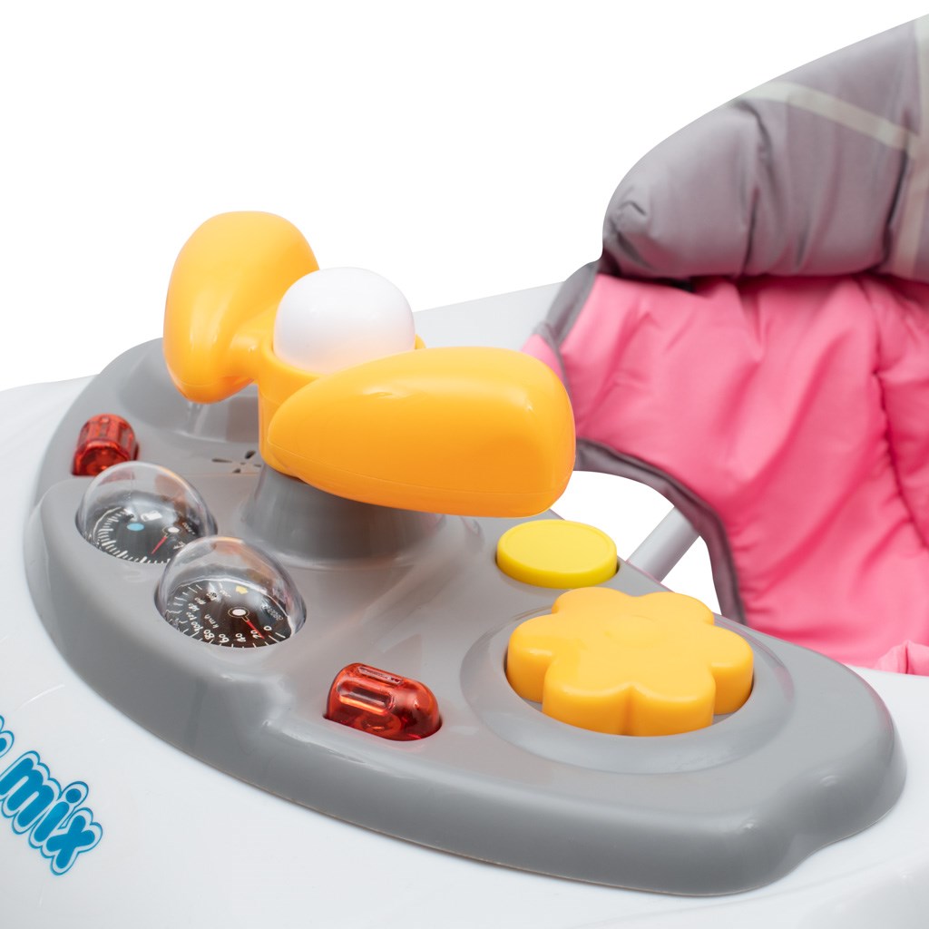 Premergător multimedia pentru bebeluși Baby Mix cu roți din silicon