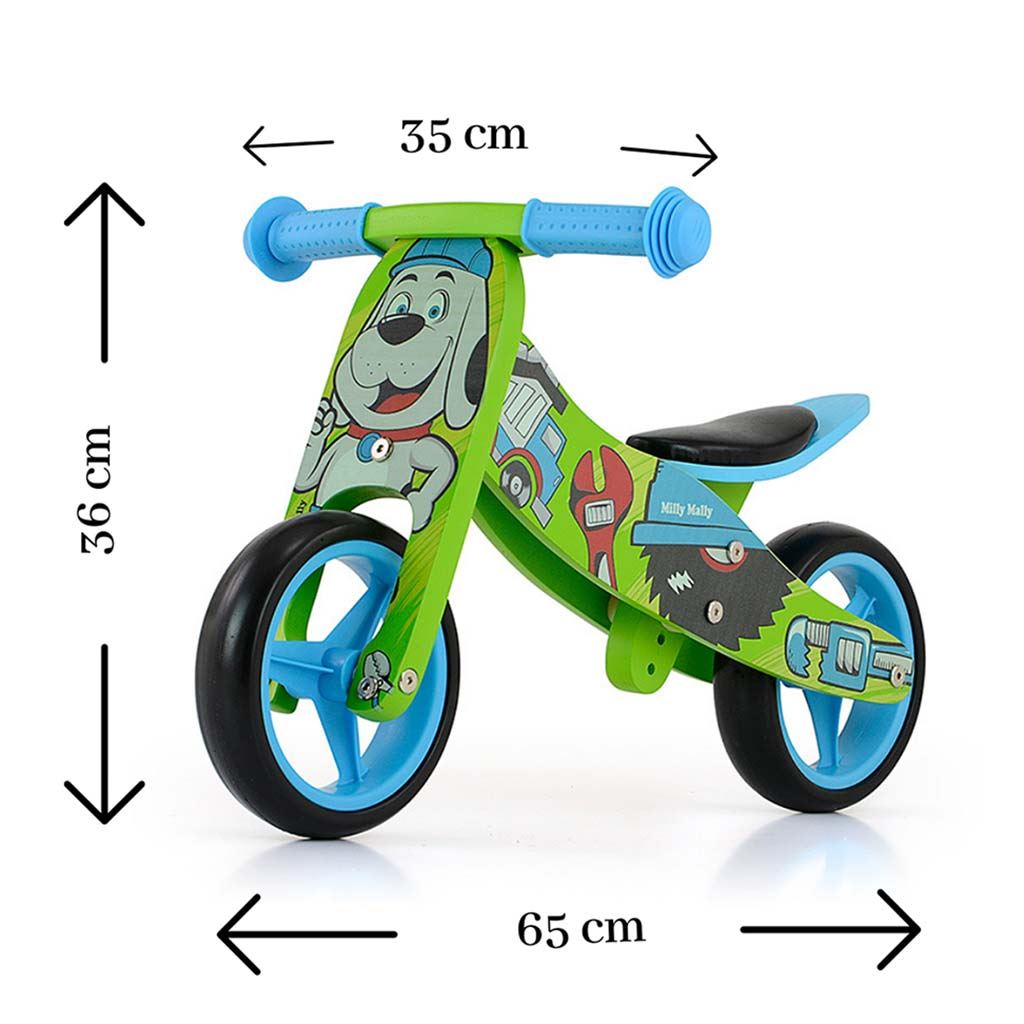 Bicicletă multifuncțională din lemn pentru copii Milly Mally Jake