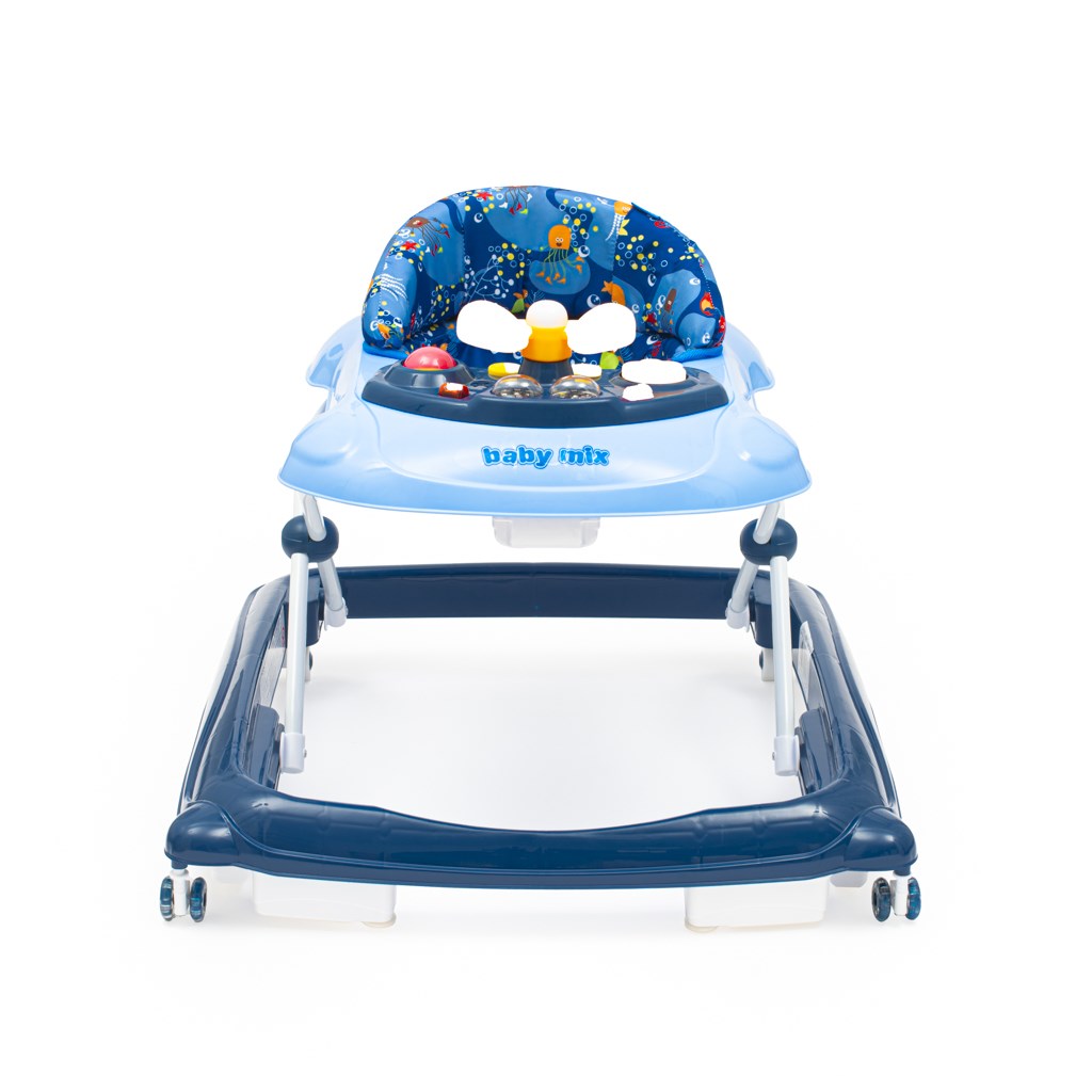 Premergător multimedia pentru bebeluși Baby Mix cu roți din silicon