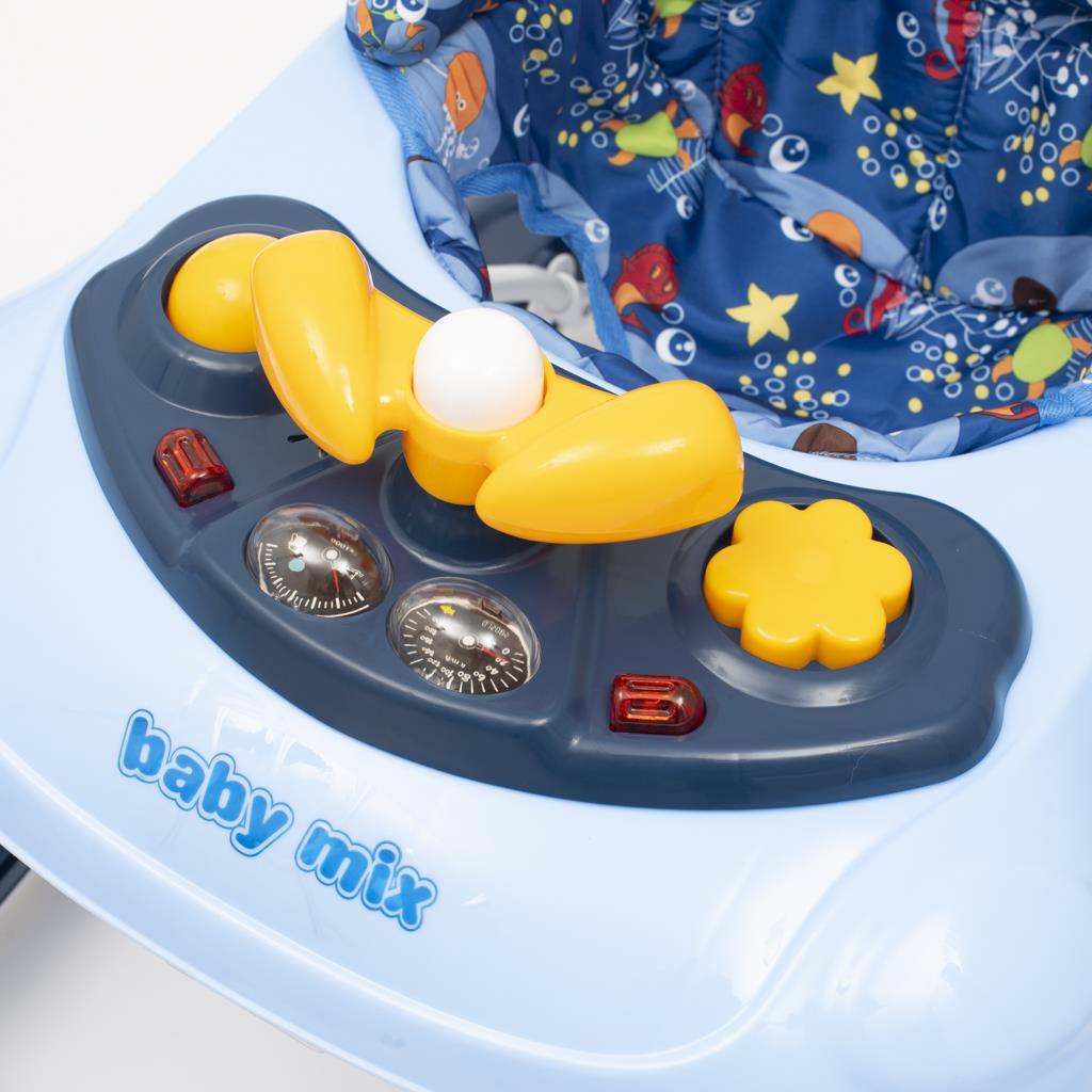 Premergător multimedia pentru bebeluși Baby Mix cu roți din silicon