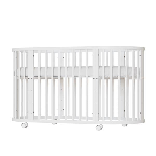 Pătuț oval extensibil 3 în 1 pentru copii + saltea New Baby