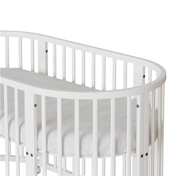 Pătuț oval extensibil 3 în 1 pentru copii + saltea New Baby
