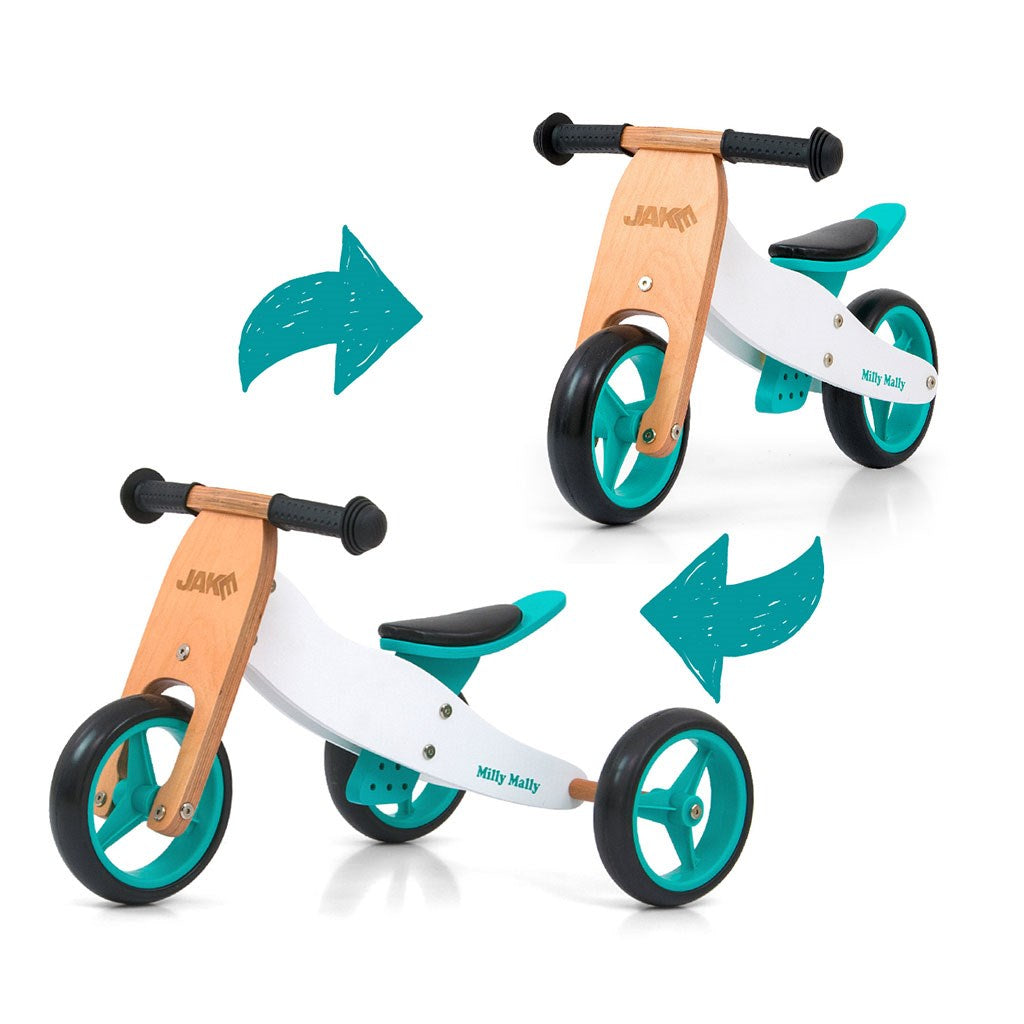 Bicicletă multifuncțională din lemn pentru copii Milly Mally Jake