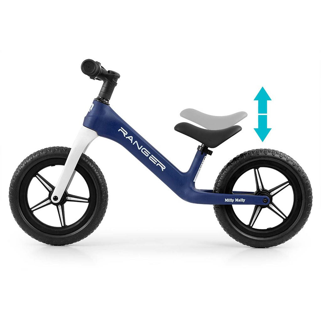 Bicicletă fără pedale Milly Mally Ranger Flash Navy