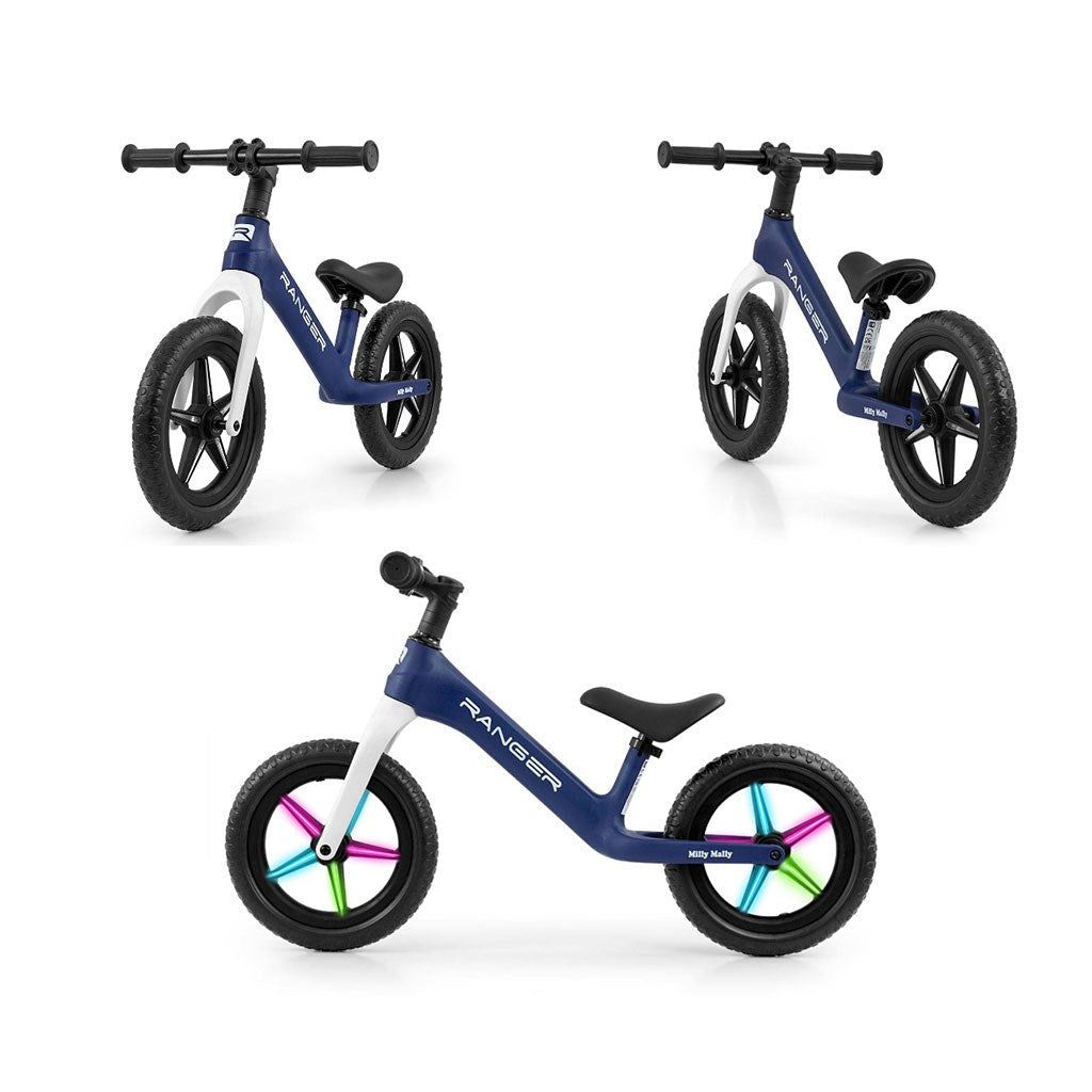 Bicicletă fără pedale Milly Mally Ranger Flash Navy
