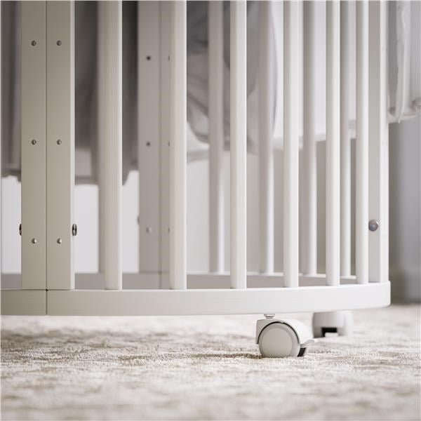 Pătuț oval extensibil 3 în 1 pentru copii + saltea New Baby