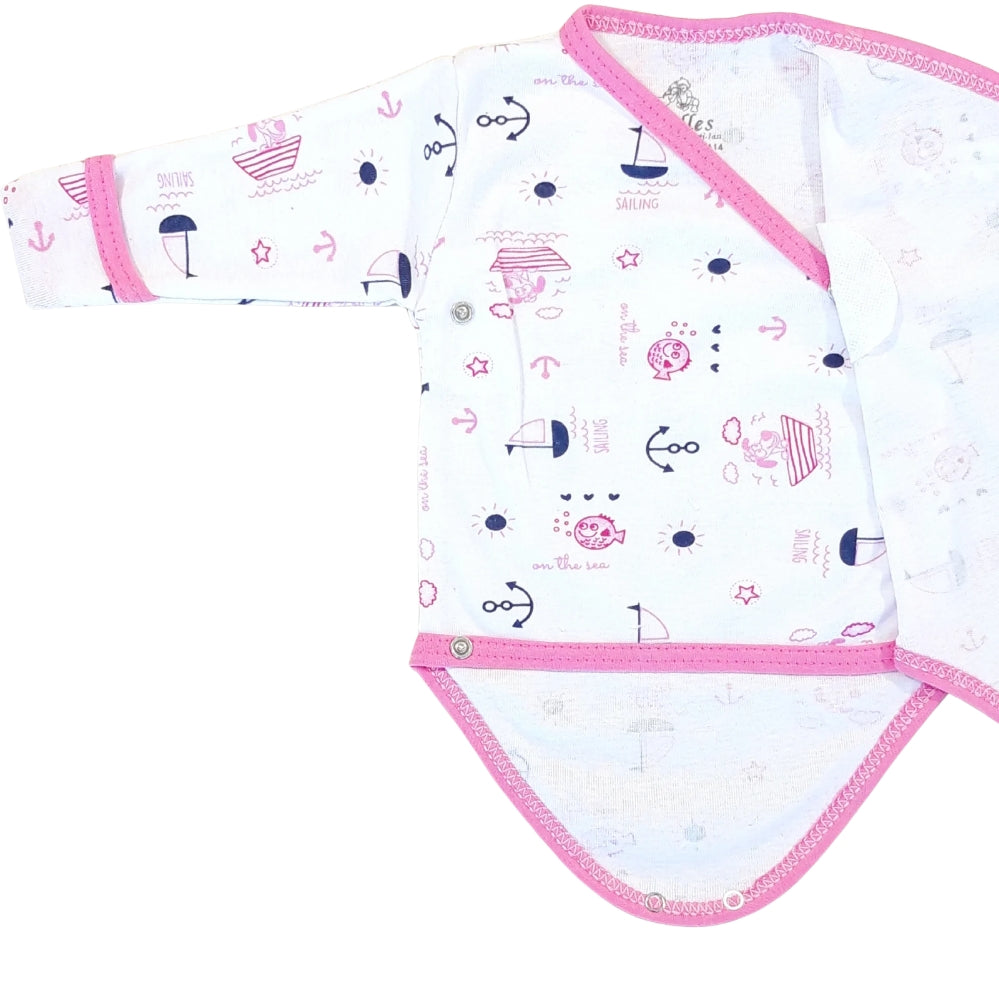 Body tip pieptar cu mănuși, pantalonași cu botoșei și căciuliță (bumbac 100%)