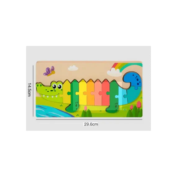 Puzzle din lemn masiv numerotat