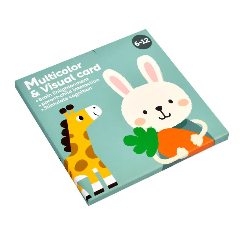 Set 20 Carduri pentru stimulare vizuală, 40 imagini multicolore, 6 – 12 luni
