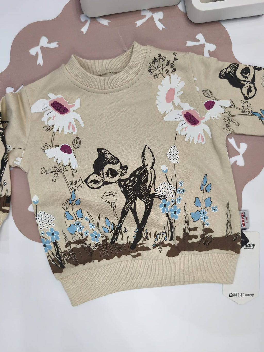 Set bluză și pantaloni cu imprimeu Bambi