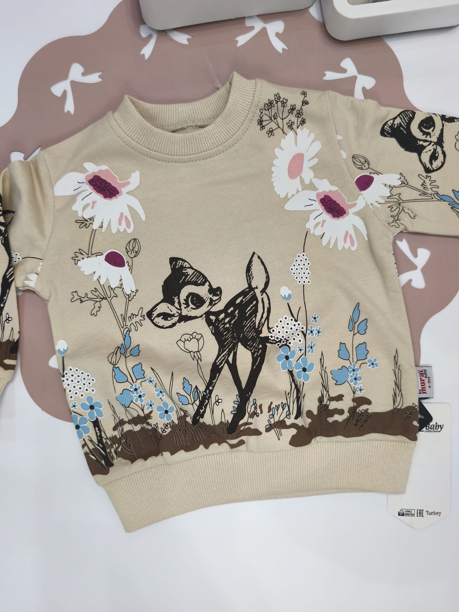 Set bluză și pantaloni cu imprimeu Bambi