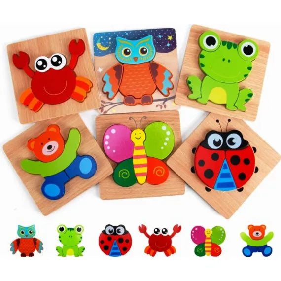 Baby Puzzle din lemn cu piese mari