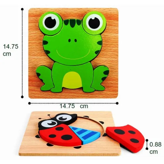 Baby Puzzle din lemn cu piese mari