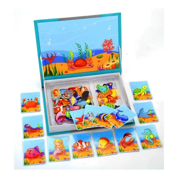 Carte magnetică „Animale marine” – 61 de magneți