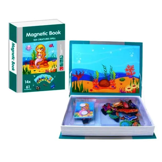 Carte magnetică „Animale marine” – 61 de magneți