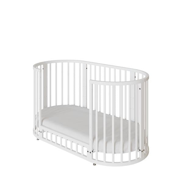 Pătuț oval extensibil 3 în 1 pentru copii + saltea New Baby