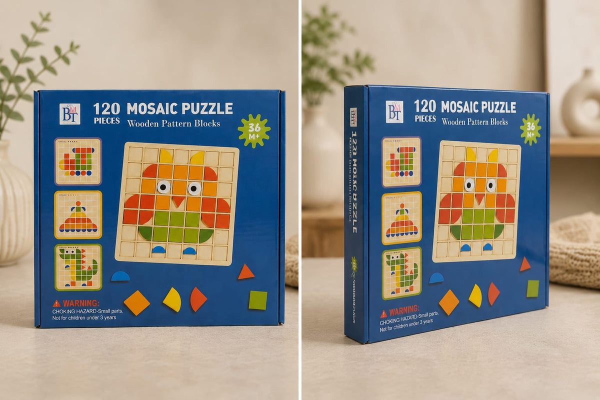 Mozaic Puzzle din Lemn – 120 de piese