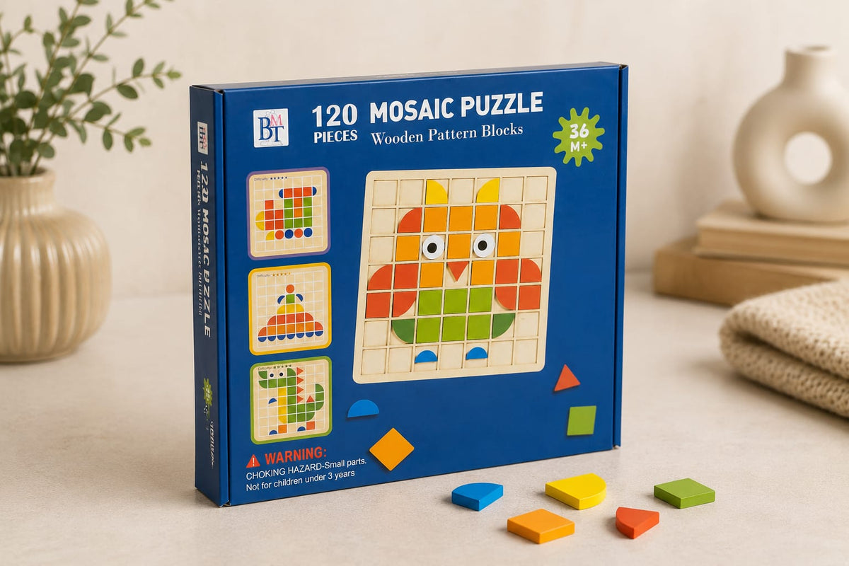 Mozaic Puzzle din Lemn – 120 de piese