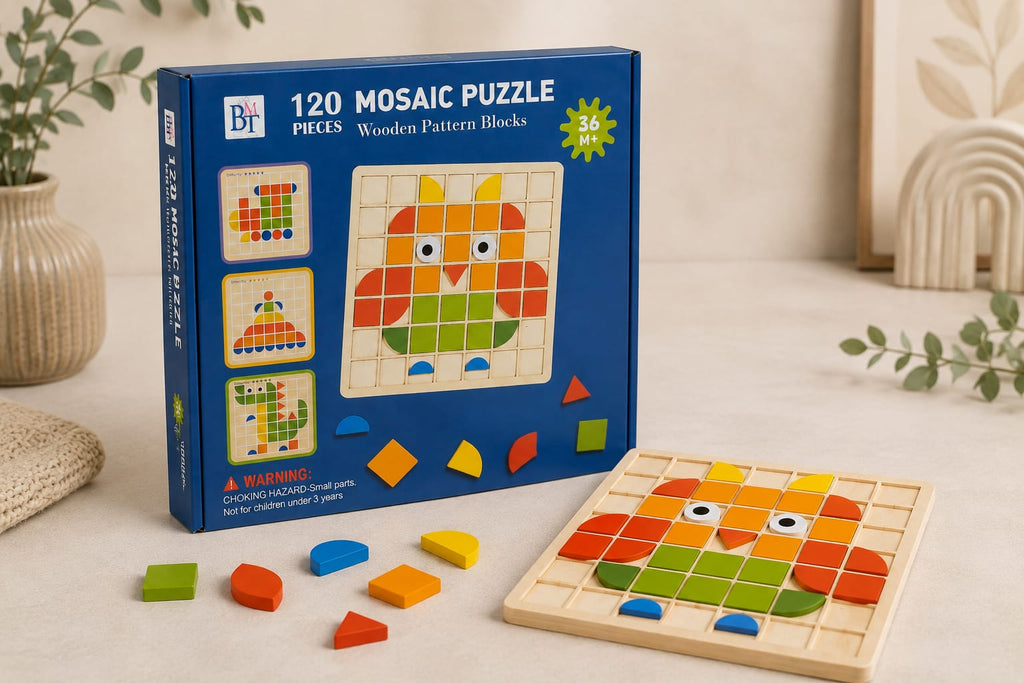 Mozaic Puzzle din Lemn – 120 de piese