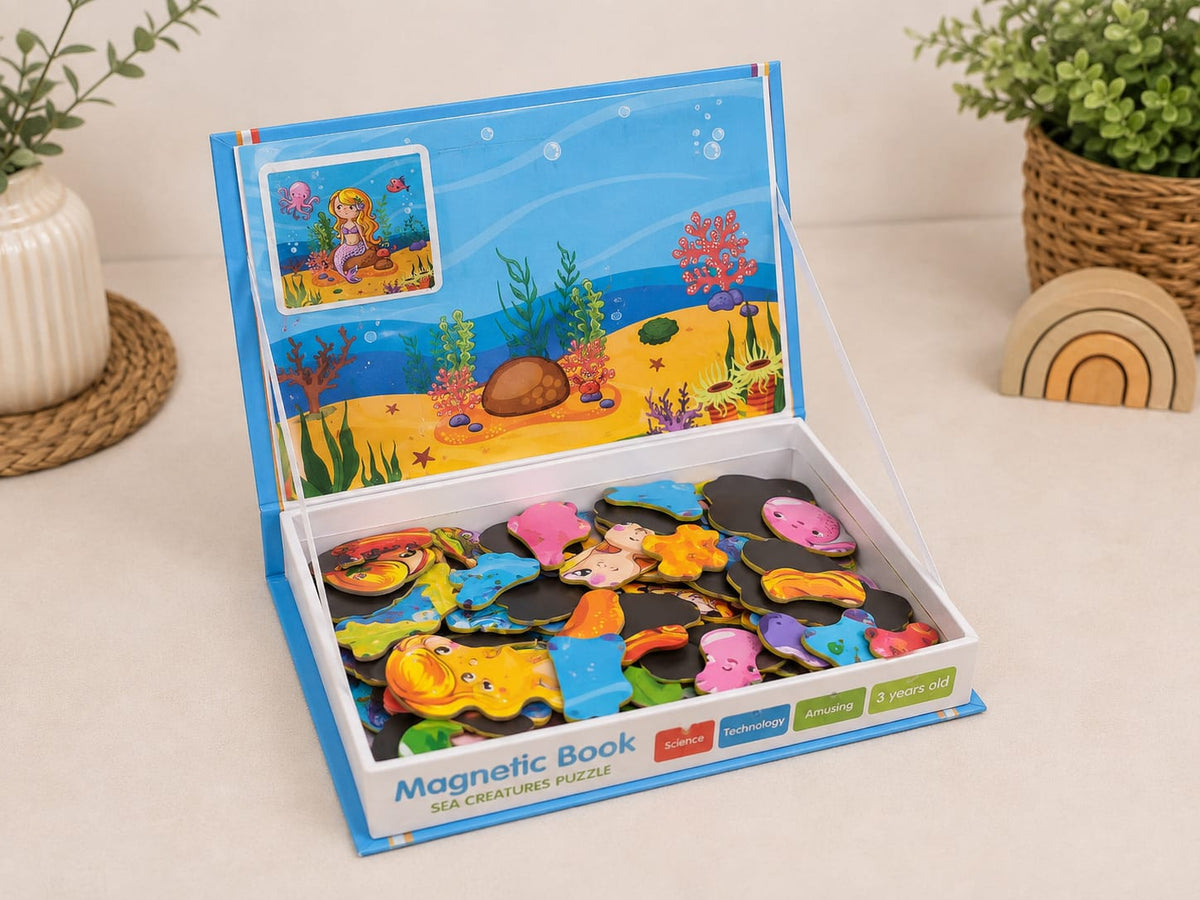 Carte magnetică „Animale marine” – 61 de magneți