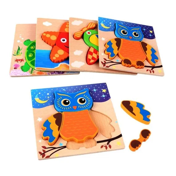 Baby Puzzle din lemn cu piese mari