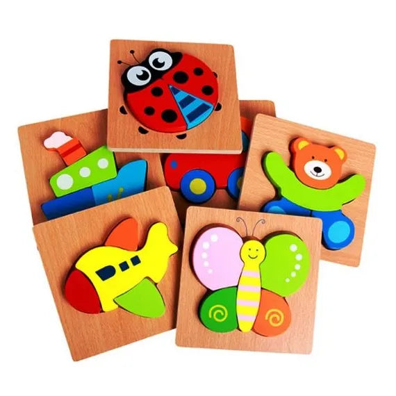Baby Puzzle din lemn cu piese mari
